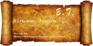 Birbauer Tessza névjegykártya